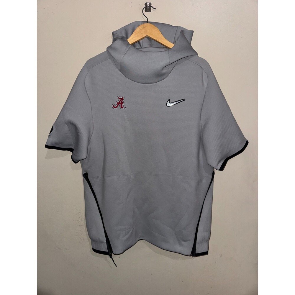 Mens L Nike Alabama Crimson Tide Football CFP Team Issued PE Media Day SS Hoodie